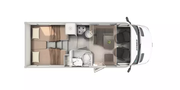 Hymer GT-S 600 Grundriss Bild zeigt den Grundriss vom Innenraum des Hymer GT-S 600