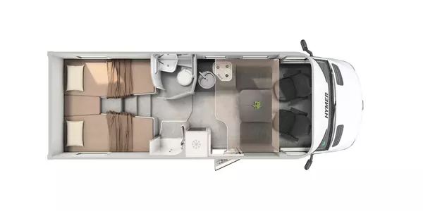 Hymer GT-S 685 Grundriss Bild zeigt den Grundriss innen des Hymer GT-S 685